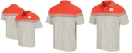 Colosseum Men's Oatmeal, Orange Clemson Tigers Hill Valley Polo Shirt